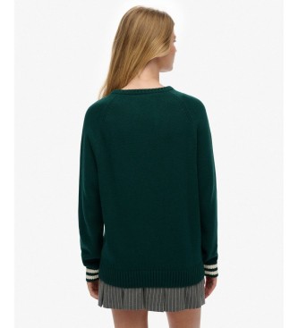 Superdry Intarsien-Pullover gr�n