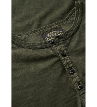 Superdry Lngrmad baker's collar t-shirt grn