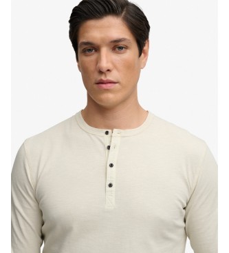 Superdry Slub Grandad beige T-shirt