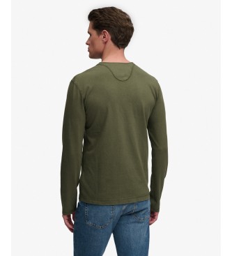 Superdry Camiseta Slub Grandad verde