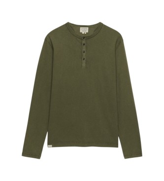 Superdry Camiseta Slub Grandad verde