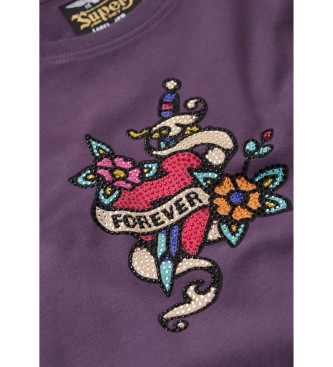 Superdry Tattoo T-shirt lila