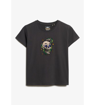 Superdry T-shirt Tattoo preta