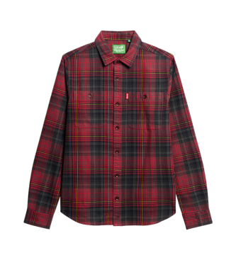 Superdry Sobrecamisa a cuadros Vintage rojo