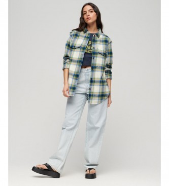 Superdry Vintage green checked overshirt