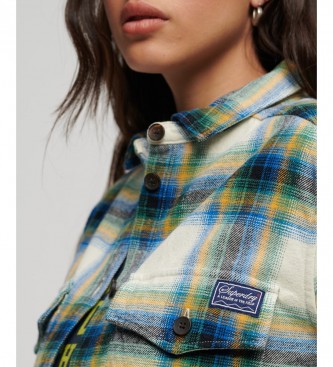 Superdry Vintage green checked overshirt