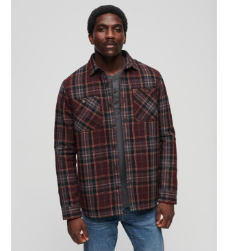 Superdry Merchant Store quilted overshirt brown