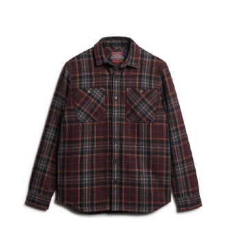 Superdry Merchant Store quiltet overshirt brun