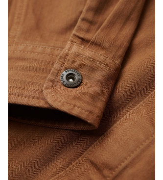 Superdry Herringbone overshirt Merchant Store brown