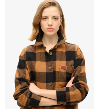 Superdry Mustardrutig flanellskjorta