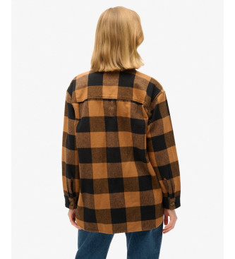 Superdry Mustardrutig flanellskjorta