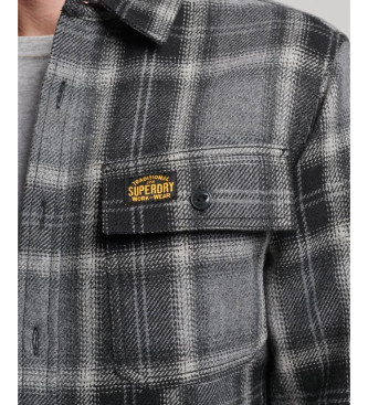 Superdry Miller uld overshirt sort