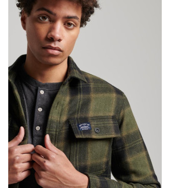 Superdry Miller grn overshirt i uld