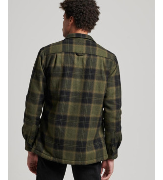 Superdry Miller grn overshirt i uld