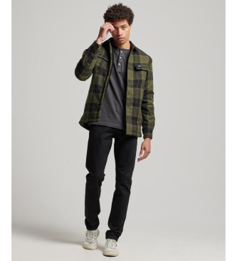 Superdry Miller grn overshirt i uld