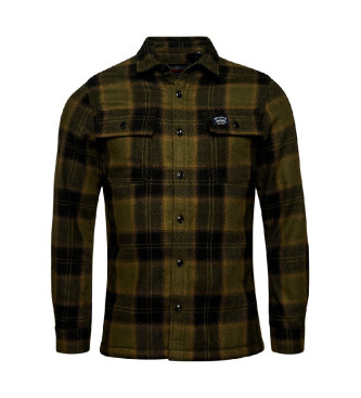 Superdry Miller grn overshirt i uld