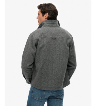 Superdry Szara bluza w jodełkę Merchant