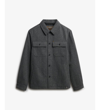 Superdry Szara bluza w jodełkę Merchant