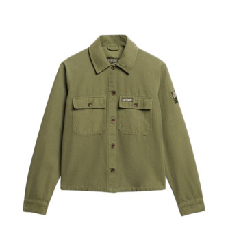 Superdry St Tropez green military overshirt