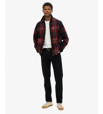 Superdry Wollen Miller overhemd met rits rood