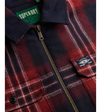 Superdry Wollen Miller overhemd met rits rood