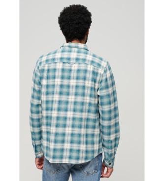 Superdry Vintage green checked overshirt