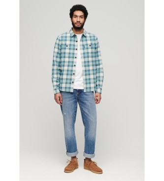 Superdry Vintage green checked overshirt