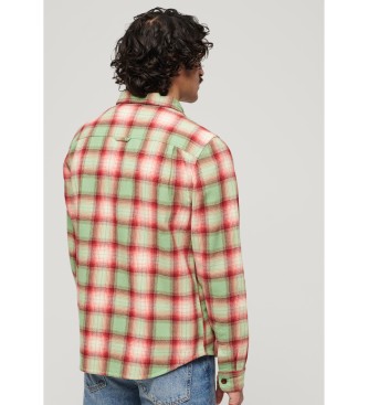 Superdry Bluza w kratę Vintage zielona, czerwona