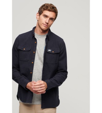 Superdry Flannel arbejdsskjorte navy