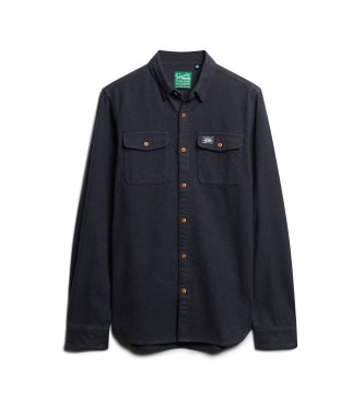Superdry Flannel arbejdsskjorte navy