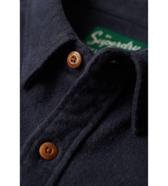 Superdry Flannel arbejdsskjorte navy