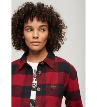 Superdry Red checked flannel overshirt