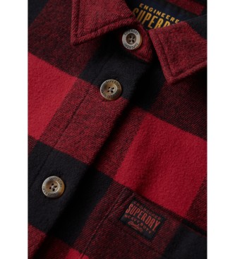 Superdry Rood geruit flanellen overhemd