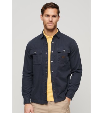 Superdry verskjorta i ekologisk bomull Canvas Workwear Navy