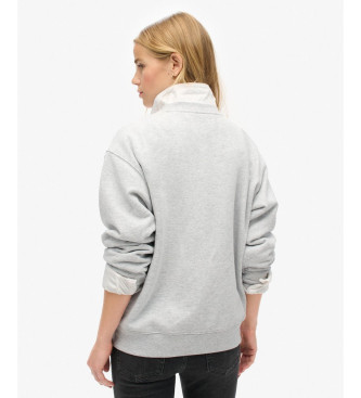 Superdry Sport Luxe gr sweatshirt med rund hals och ls passform  