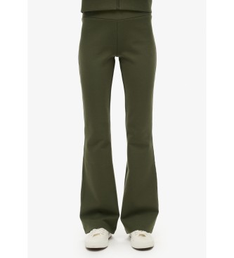 Superdry Pantaln jogger acampanado de talle bajo Sport Tech verde