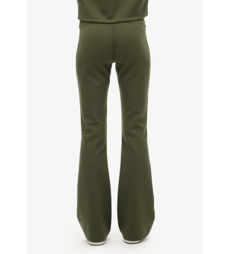 Superdry Pantaln jogger acampanado de talle bajo Sport Tech verde