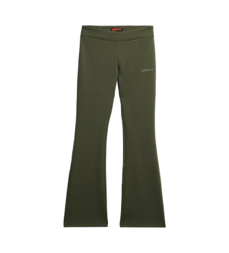 Superdry Pantaloni jogger svasati a vita bassa Sport Tech verdi