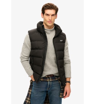 Superdry Športni puffer jopič črn