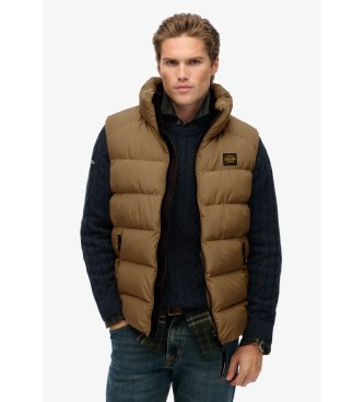 Superdry Sports Puffer Vest brown