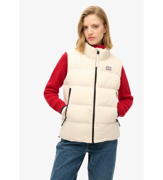 Superdry Gilet imbottito bianco sporco