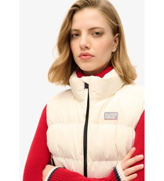 Superdry Gilet imbottito bianco sporco