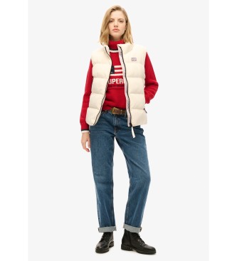 Superdry Gilet imbottito bianco sporco
