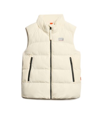 Superdry Gilet imbottito bianco sporco