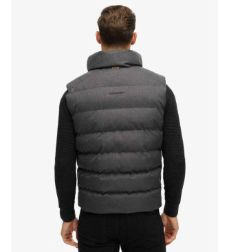 Superdry Gewatteerd tweed gilet Sportgrijs