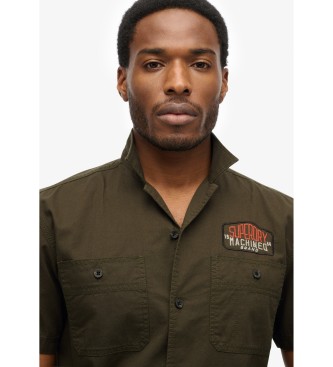 Superdry Mechaniker grnes Hemd