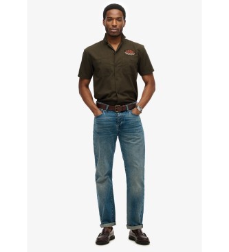 Superdry Mechaniker grnes Hemd