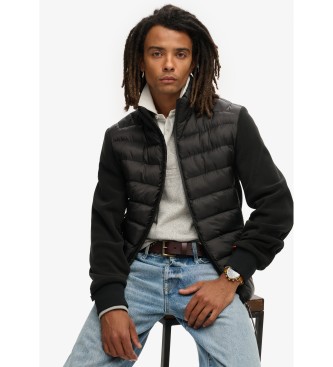 Superdry Cazadora bmber hbrida de tejido polar Storm   negro