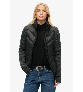 Superdry Chaqueta hbrida de punto Storm negro