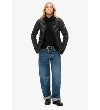 Superdry Chaqueta hbrida de punto Storm negro